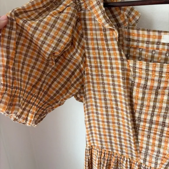 Doen Elodie Dress in Orange Maringue Plaid - Picture 3 of 7